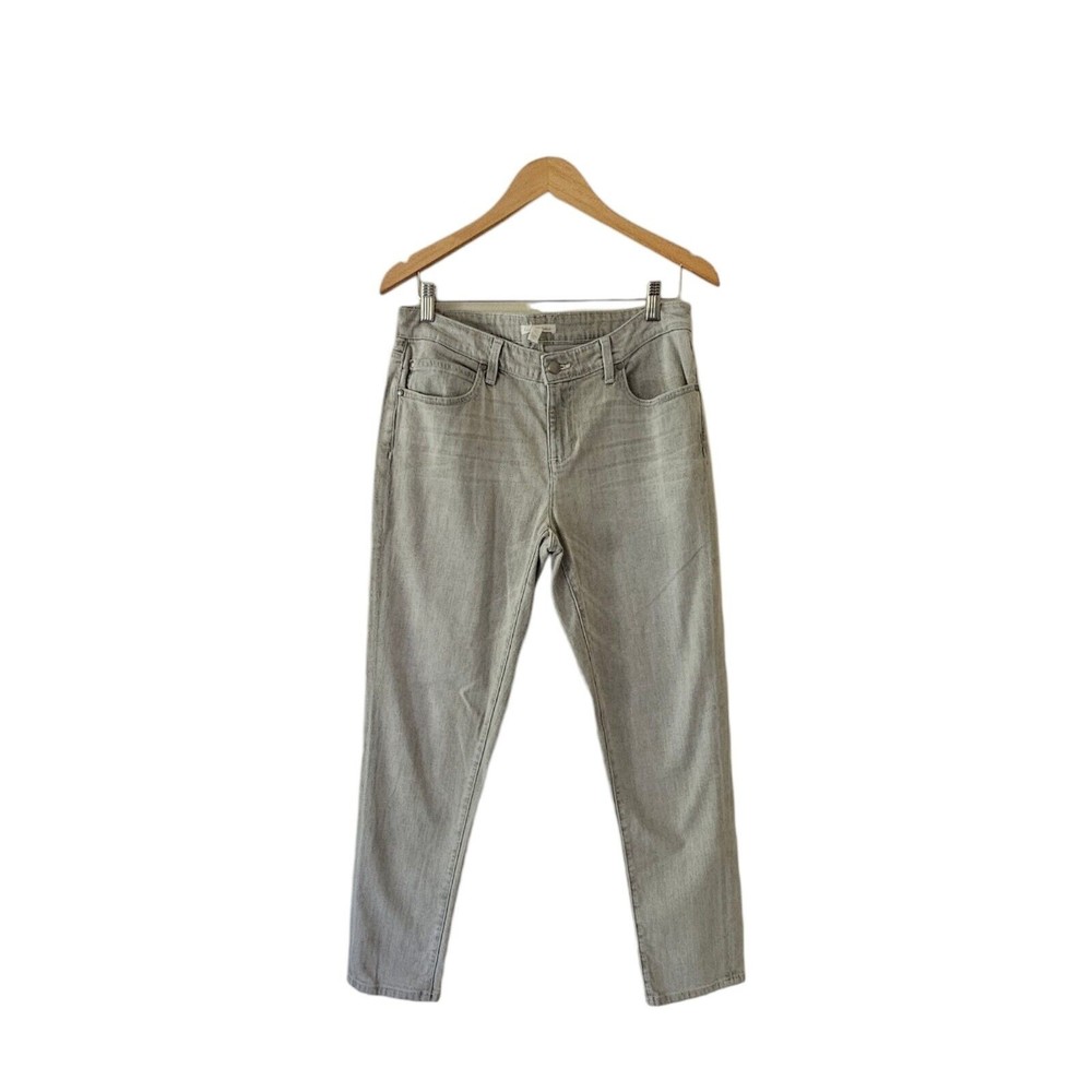 EILEEN FISHER Jeans Organic Cotton Light Wash Denim Size 8 Gray